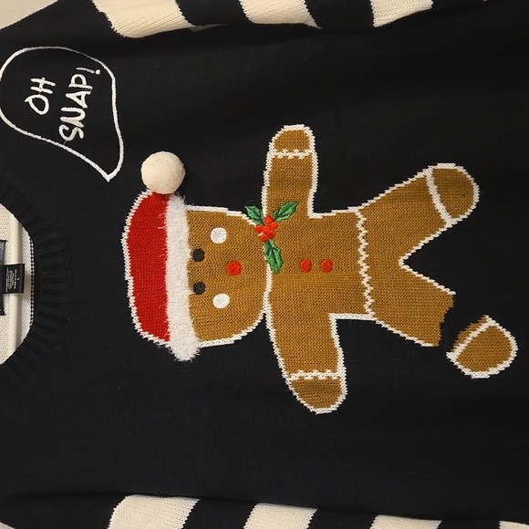 United States Sweaters Holiday Gingerbread Ugly Christmas Sweater Size Large - Picture 2 of 5